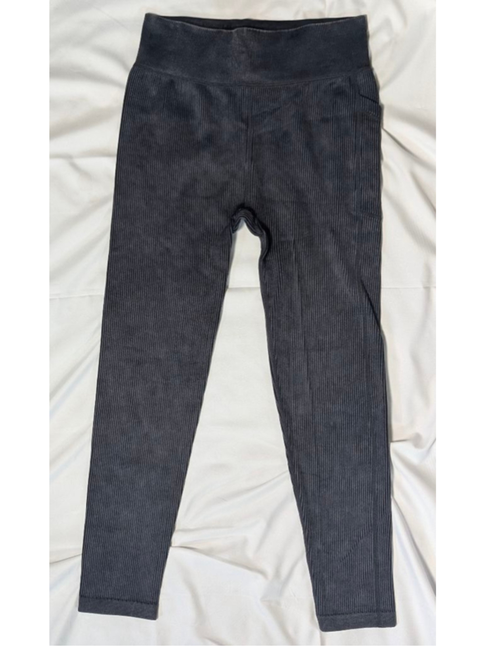 Calvin Klein Gray Ribbed High Rise Leggings Size Medium